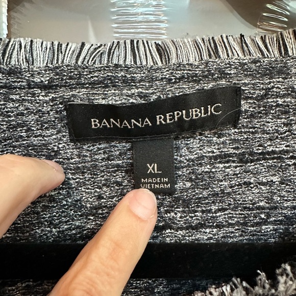 Banana Republic Grey Black Tweed Wool Snap Front Blazer Jacket Size XL - Picture 13 of 16